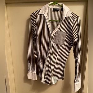 7th Avenue Design Studio New York & Co Button Down Shirt (Tunic Length)